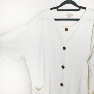 🆕️ Vintage | Ivory Terry Cloth Beach Cover Up